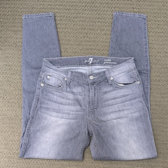 7 For All Mankind Light Gray Denim jeans 27 - Picture 1 of 5